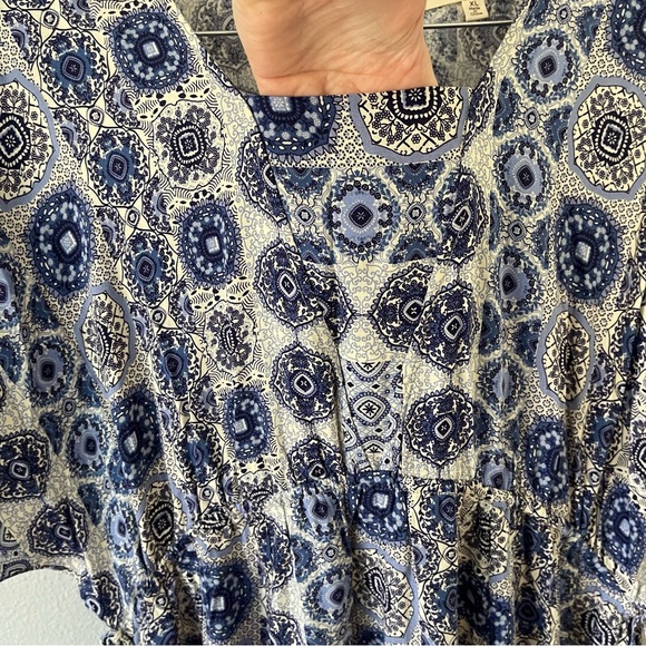 Alchemy Thread Dress XL Blue Print Asymmetric Babydoll Fairycore Fairy Boho - Picture 5 of 10